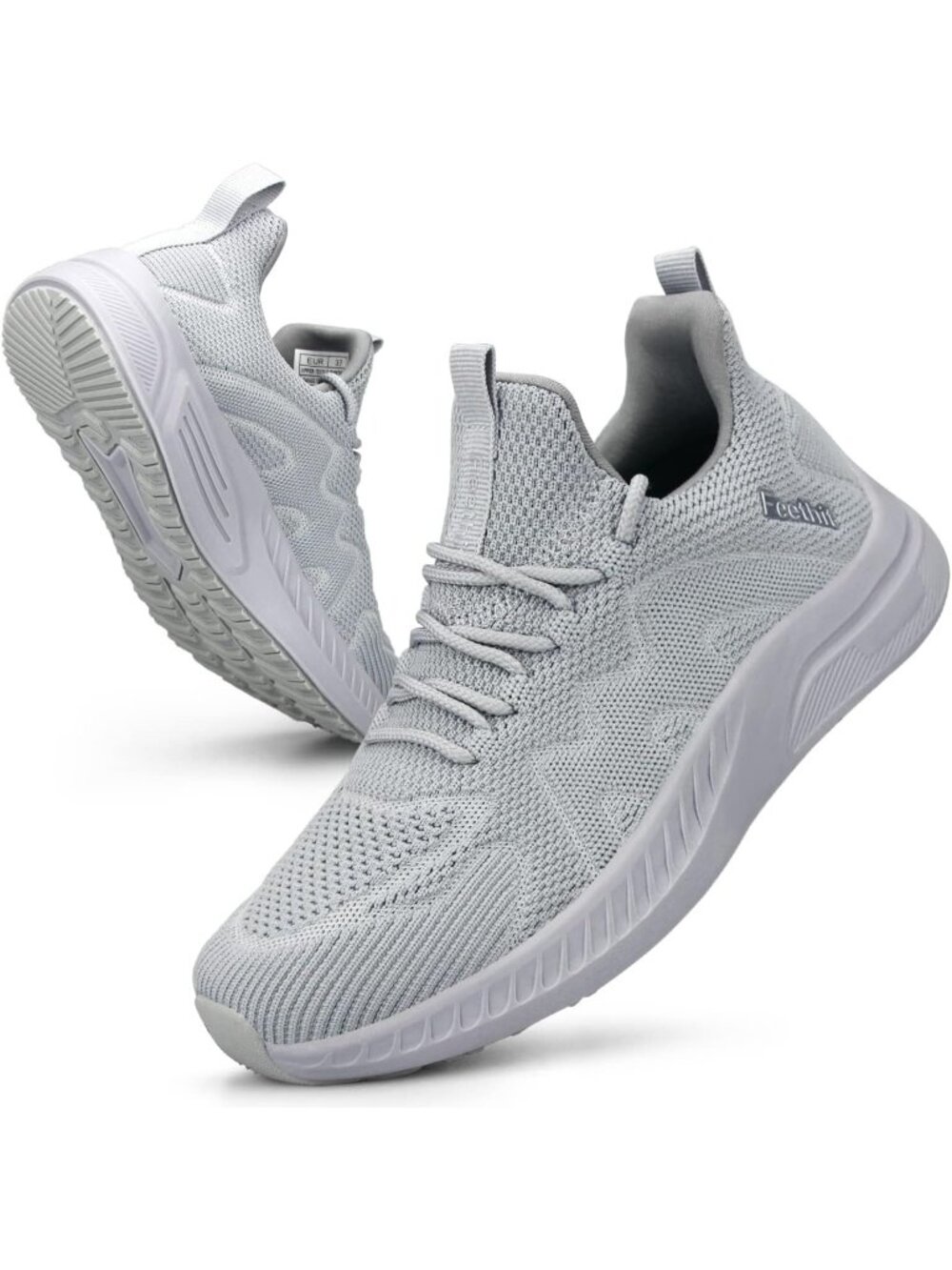 🆕Women's Light Grey Running Shoes Non Slip Gym Tennis Walking Workout Sneakers